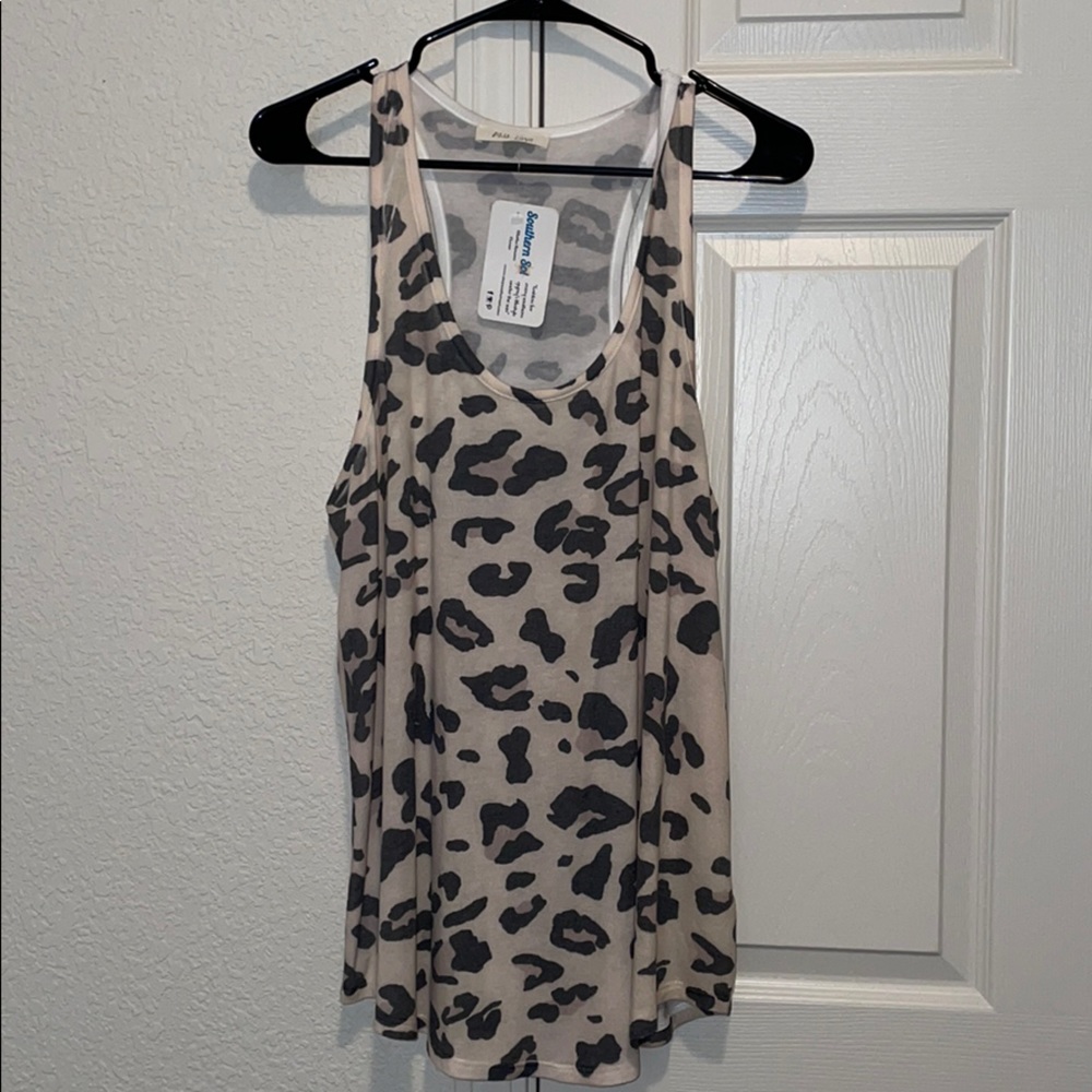 Leopard print tank top